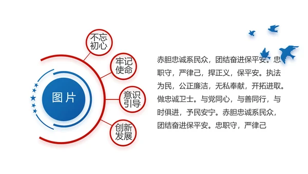 蓝色大气公安警察年终工作计划动态PPT模板