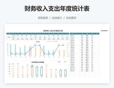 财务收入支出年度统计表