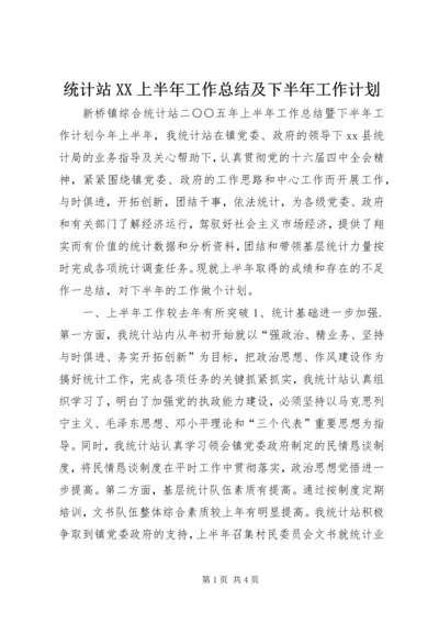 统计站XX上半年工作总结及下半年工作计划.docx