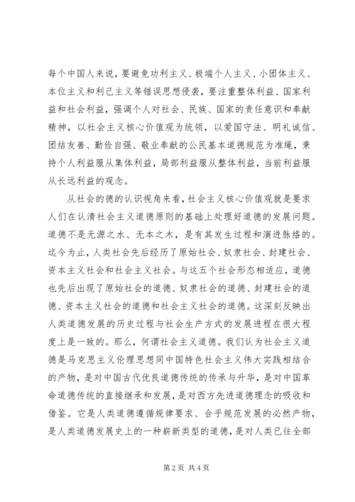 社会主义核心价值观个人心得体会.docx