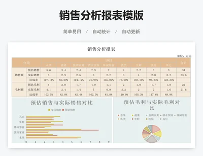 销售分析报表模版