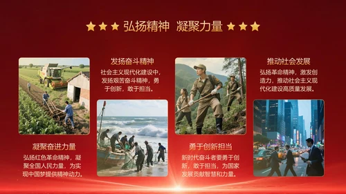 红色党政风红色革命主题班会PPT模版