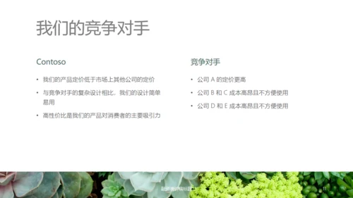 绿植盆栽轻营销演示文稿通用PPT模板
