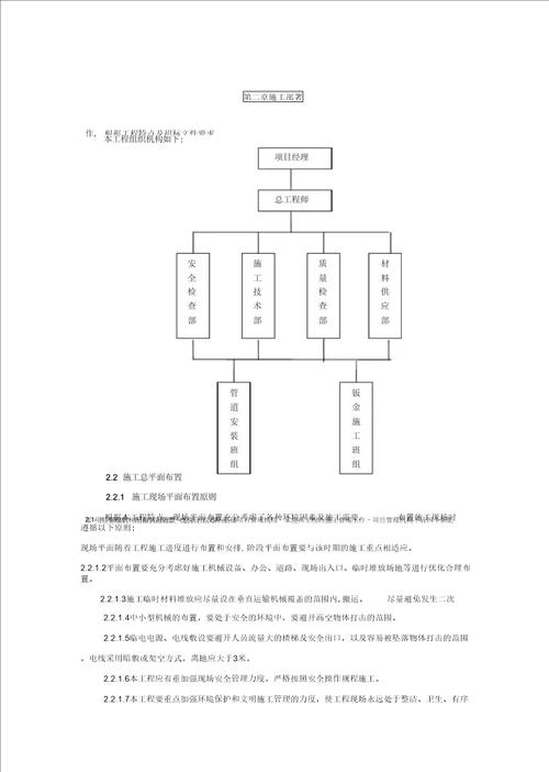 老年大学异地新建通风空调工程项目施工组织设计