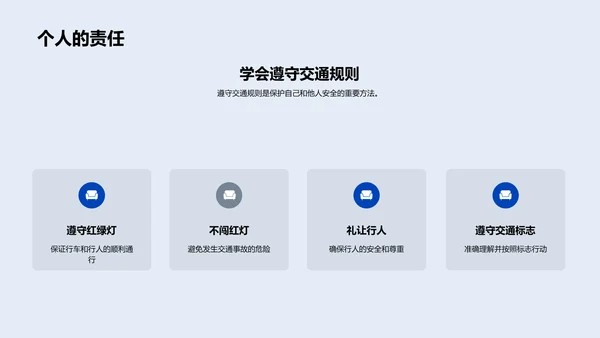 交通安全教育课程PPT模板