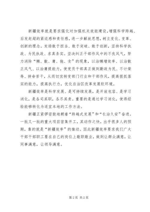 学习《论新疆效率》心得体会 (5).docx