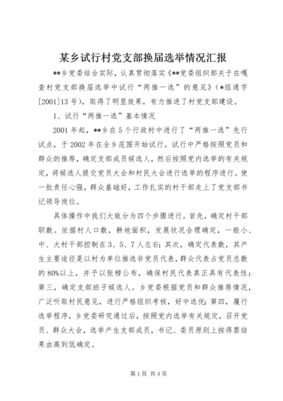 某乡试行村党支部换届选举情况汇报 (5).docx