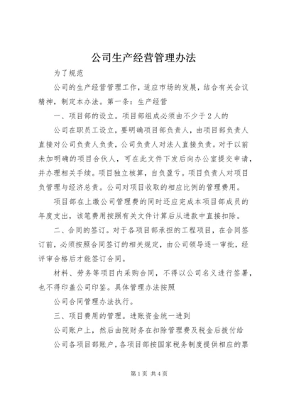 公司生产经营管理办法.docx