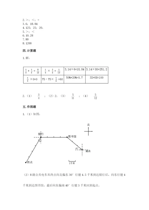 人教版六年级上册数学期末测试卷精品（b卷）.docx