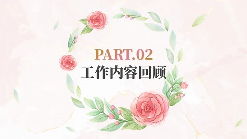 粉色小清新工作汇总ppt模板