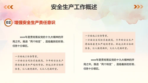 企业安全生产责任落实工作汇报PPT模板