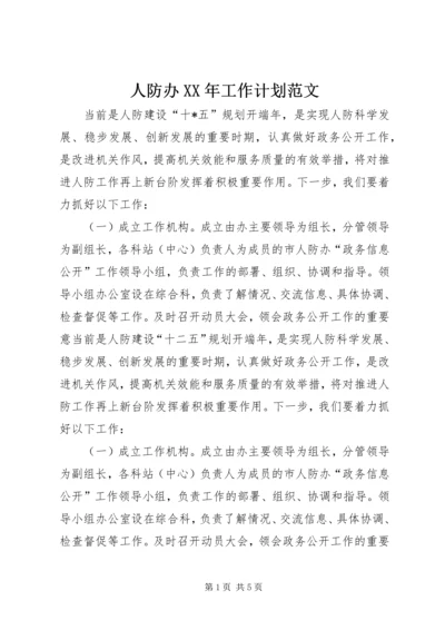 人防办某年工作计划范文.docx