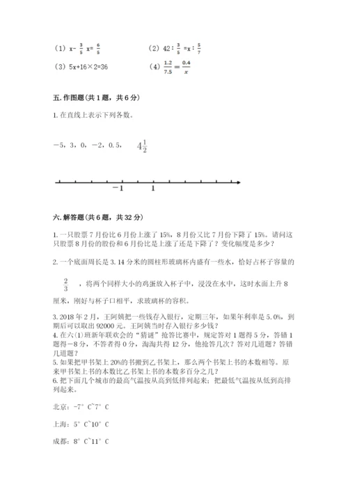 小学六年级下册数学期末卷附答案【达标题】.docx