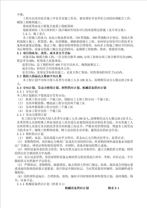 某楼施工组织设计方案(DOC 64页)