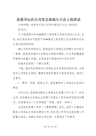 县委书记在公司党支部成立大会上的讲话 (6).docx