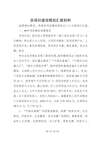 县项目建设情况汇报材料 (3).docx