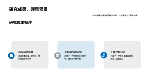 农学研究新探索