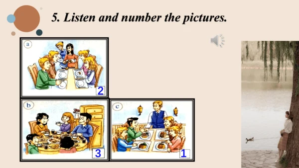 Module 6 Eating together Unit 3 Language in use  课