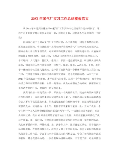 精编之采气厂实习工作总结模板范文.docx