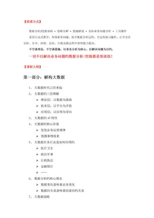 A31-大数据分析与数据挖掘能力提升实战(5天).docx