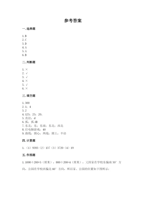 小学六年级上册数学期末测试卷附参考答案【精练】.docx