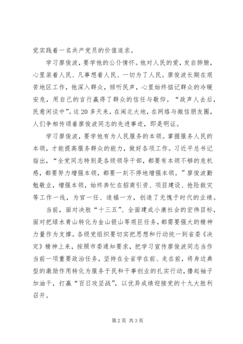 学习廖俊波同志心得体会七篇 (5).docx