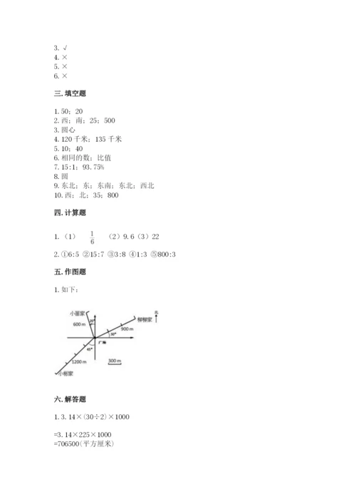 人教版六年级上册数学期末测试卷附答案【培优】.docx