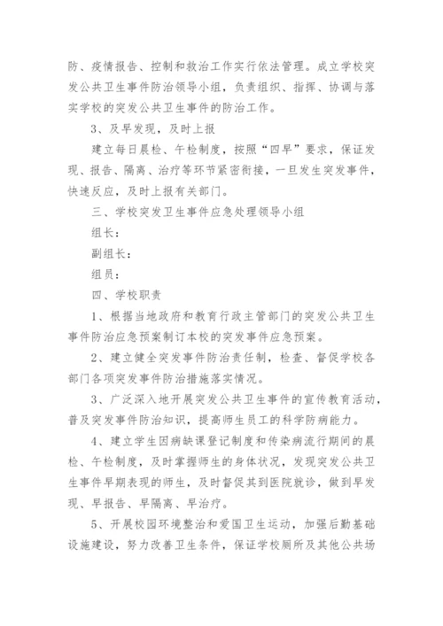 小学学校突发公共卫生事件应急处理预案.docx