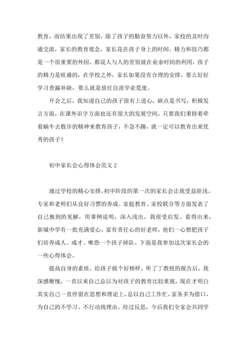 初中家长会心得体会范文.docx