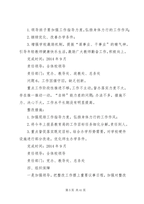 党的群众路线教育实践活动领导班子整改方案_1.docx