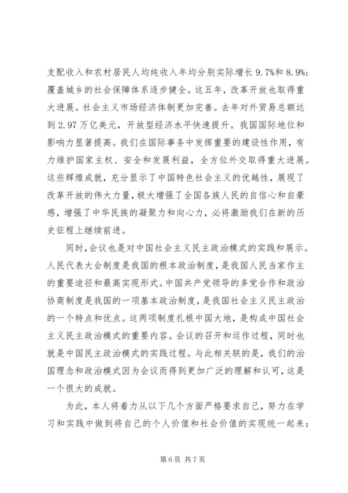 基层干部学习20XX年全国两会心得体会.docx
