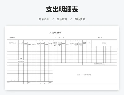 支出明细表