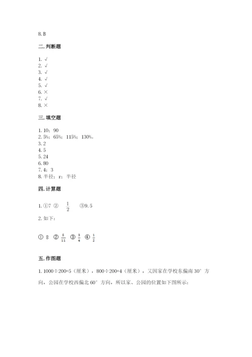 小学数学六年级上册期末测试卷附参考答案【模拟题】.docx