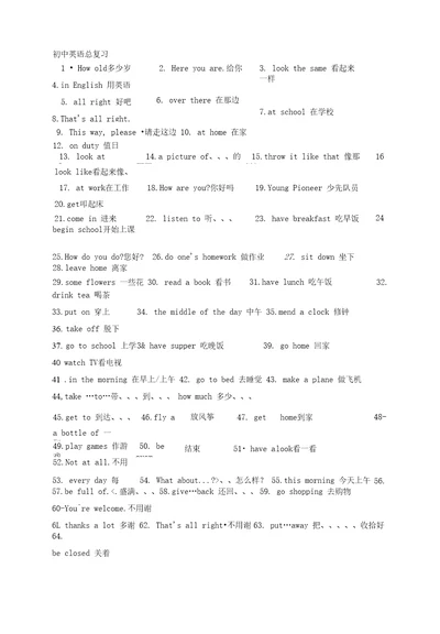 初中英语的资料