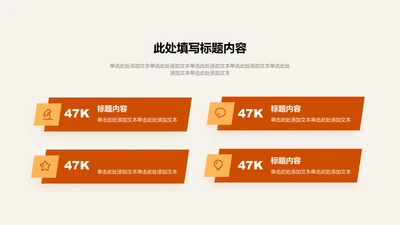 关系页-橙色简约风4项矩阵关系图示