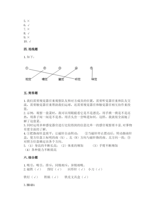 教科版小学科学二年级下册 期末测试卷【名师系列】.docx