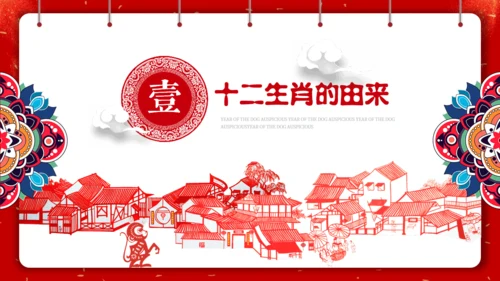 剪纸中国风十二生肖中国传统文化通用PPT模板