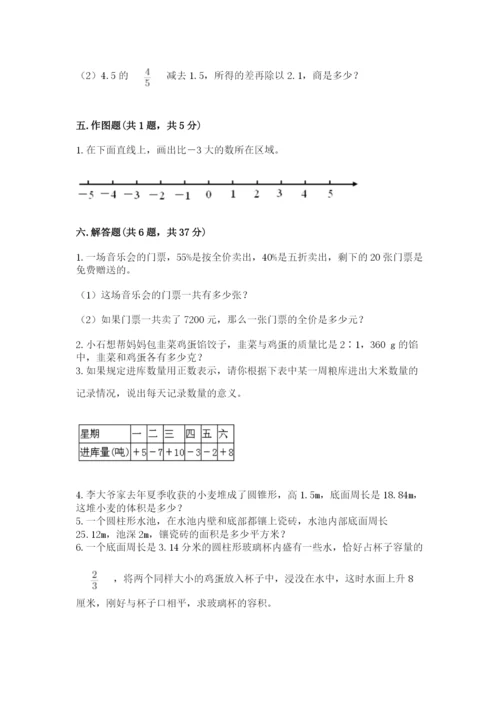 小学六年级下册数学期末卷附参考答案（完整版）.docx