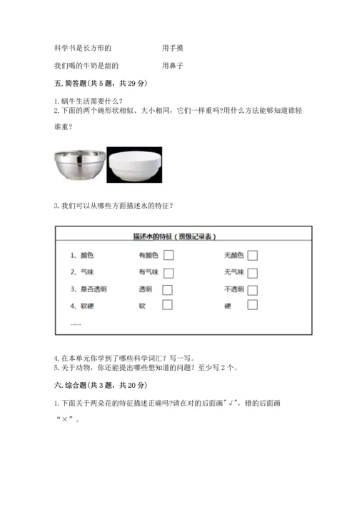 教科版一年级下册科学期末测试卷附参考答案【考试直接用】.docx