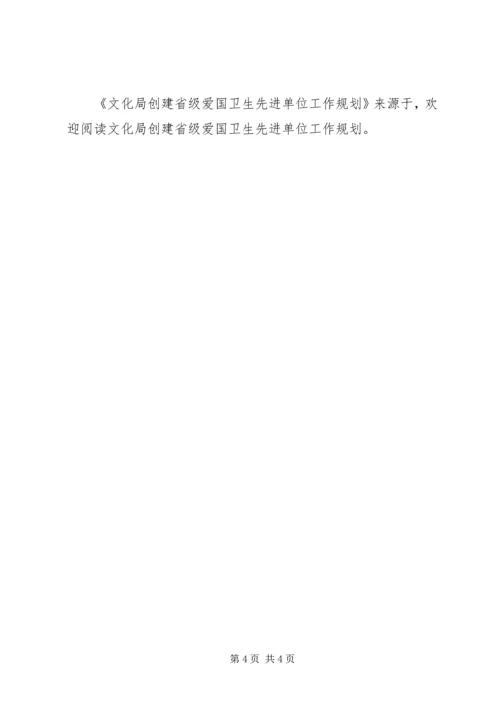 文化局创建省级爱国卫生先进单位工作规划 (4).docx