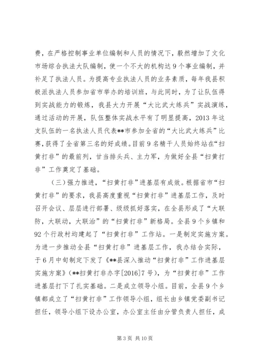 县扫黄打非工作汇报.docx