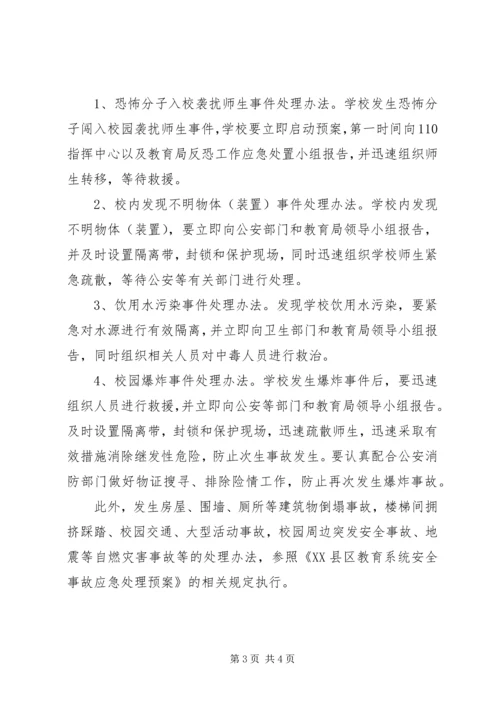 邵固中学反恐防暴工作应急预案.docx