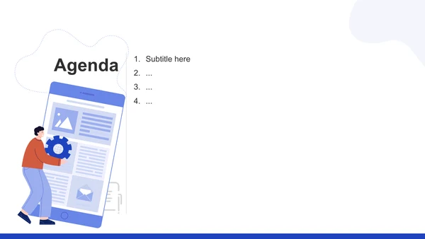 蓝色简约风项目进度阶段汇报PPT主题