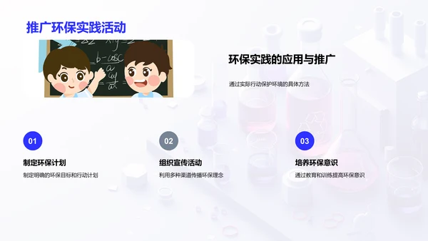 环保科学实验课PPT模板