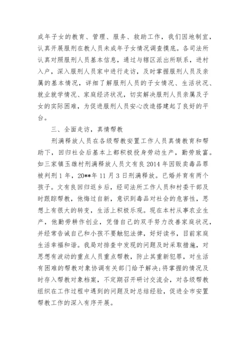 安置帮教自查报告.docx