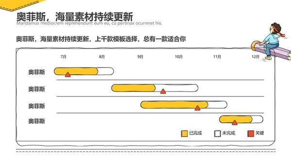 手绘风黄色工作汇报PPT