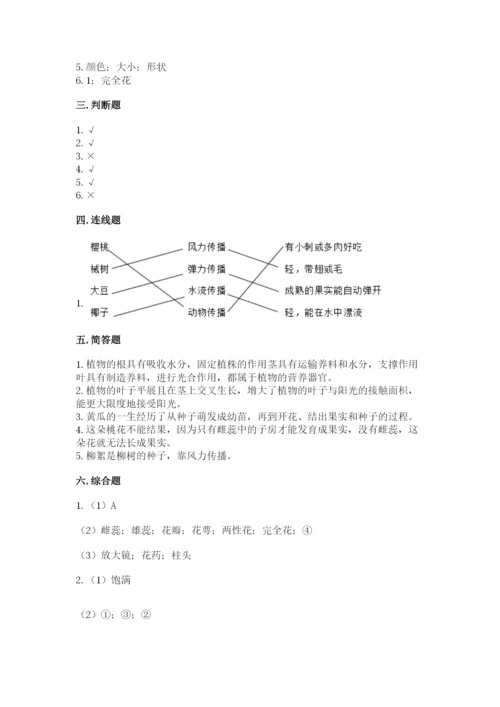 科学四年级下册第一单元植物的生长变化测试卷必考.docx