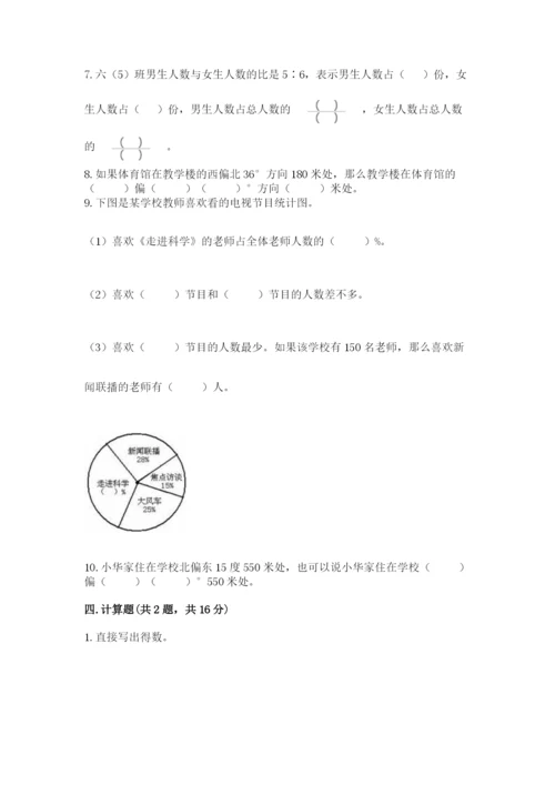 2022年人教版六年级上册数学期末测试卷【轻巧夺冠】.docx