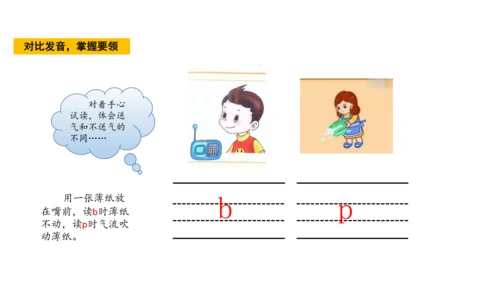 统编版语文一年级上册3 b p m f  课件