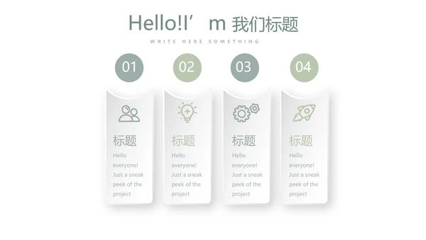 绿色小清新微立体述职报告通用PPT动态模板